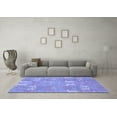 thumbnail image 3 of Ahgly Company Indoor Square Abstract Blue Modern Area Rugs, 5' Square, 3 of 4