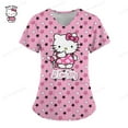thumbnail image 5 of Camisetas de verano, tops de bolsillo, uniforme de enfermera, Hello Kitty, ropa de mujer con cuello en V, camiseta de hospital, camisetas para mujer 2023, camisetas para mujer, 5 of 5