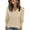 Light Beige, variant on Ronuti Sweaters for Women V Neck Long Sleeve Casual Fall Tops Crochet Knit Lightweight Pullover Fashion Clothes 2025