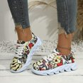 thumbnail image 3 of HEWUQI Womens Platform Slip on Animated Patterns Running Shoes Breathable Walking Lightweight Gym Workout Non Slip Fashion Sneakers Red Size 6, 3 of 6