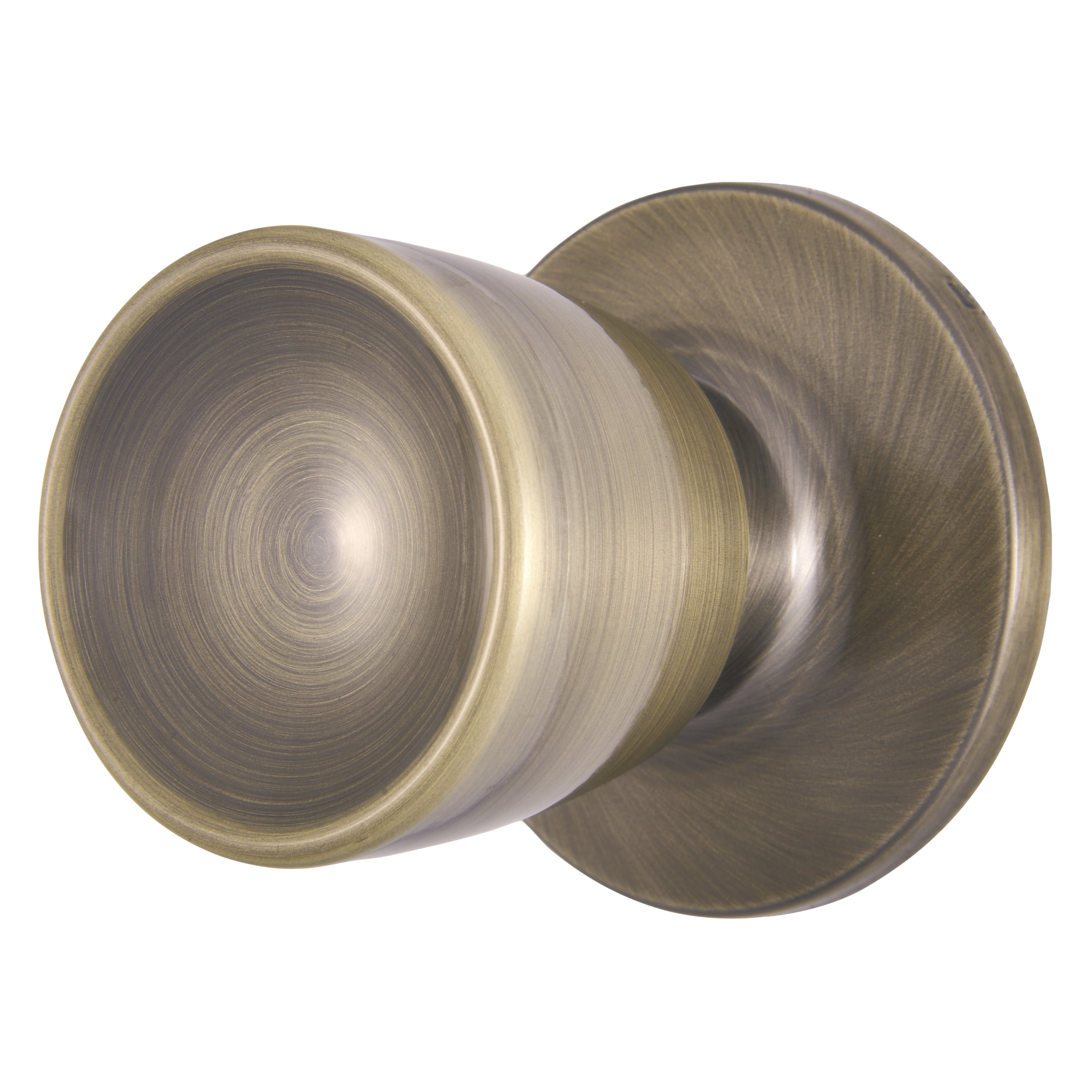 (2 pack) Brinks Passage Hall/Closet Classic Bell Style Doorknob, Antique Brass Finish