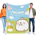 thumbnail image 1 of Molang - Molang anti-pilling, suave, ligera, esponjosa y acogedora de lujo para hogar y cocina – Perfecta para niños y adultos,130X150cm, 1 of 6