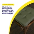 thumbnail image 3 of Cojín para silla Sweet Home Collection, espuma viscoelástica, color verde militar, 3 of 6