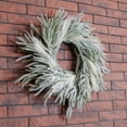 thumbnail image 6 of Hvmvliv 15.75in Winter Norfolk Wreaths for Front Door Artificial Soft Pine Christmas Wreath Window Wall Hanging Decor Christmas Outdoor White, 6 of 6