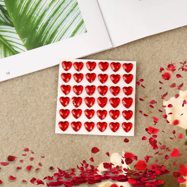 Pegatinas de diamantes de imitación de corazón pegatinas de diamantes de imitación de corazón 36 piezas 10 mm pegatinas de diamantes de imitación autoadhesivas pegatinas de ANGGREK Otros
