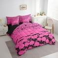 thumbnail image 2 of Manfei Spooky Animal Bedding Sets Twin Size,Bat Spider Skull Comforter Sets with Sheets,Black Pink Bed in a Bag Twin size,Lightweight Halloween Bedroom Decoration,Reversible,7-Piece, 2 of 5