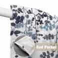 thumbnail image 4 of Navy Blue Leaves Swag Valances for Windows 2 Pack, Kitchen Window Curtains 36 Inch Length, Summer Botanical Privacy Swag Curtains for Living Room/Bathroom with Rod Pocket 36"x36", 4 of 8
