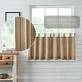 thumbnail image 4 of VHC Brands Stitched Burlap Farmhouse Curtain, White, Tier Set of 2 Panels 36x36, 4 of 10
