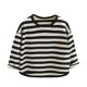 thumbnail image 3 of Blusas y camisas de manga larga con cuello redondo Camisa básica de manga larga con cuello redondo para niños Camiseta de manga larga a rayas de terciopelo cálido para niños Camisa básica para niñas T, 3 of 4