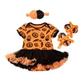thumbnail image 4 of Hfolob Tenue pour Filles Halloween Chaussures de Citrouille Dessin Animé Robe Trois Pièces pour Bébés Garçons et Filles Robe de Fête, 4 of 4
