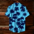 thumbnail image 5 of XUNKUSGA Hawaiian Shirt for Men Fashion Tropical Printed Mens T-Shirts Casual Short Sleeve Button Down Mens Shirts Loose Lightweight Summer Beach Going Out Tops M-4XL Blue, 5 of 9