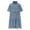 Light Blue, variant on Women's Solid Color Casual Summer Short Sleeve Loose Fit Button Front Denim Style Comfortable Dress for Beach Vacation, Date Night, Party, Office, Dating and Everyday Wear