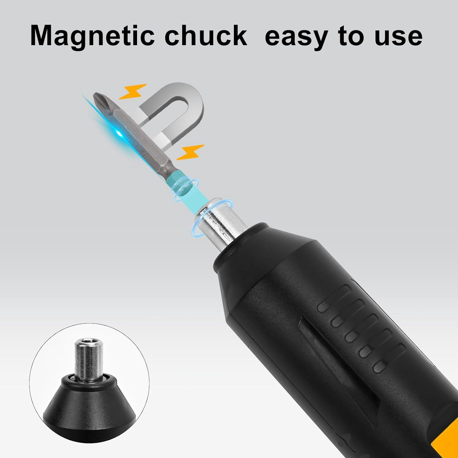 Cordless Screwdriver Rechargeable – Compact Battery Operated Electric Screw Driver with Magnetic Bits, Type-C Charging, 12 Bits & Storage Box – Small Power Screwdriver for DIY & Repairs