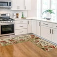thumbnail image 5 of White Mushrooms Floral Leaves Spring Kitchen Mats Set of 2, Home Decor Low-Profile Kitchen Rugs for Floor - 17x29 and 17x47 Inch, 5 of 6