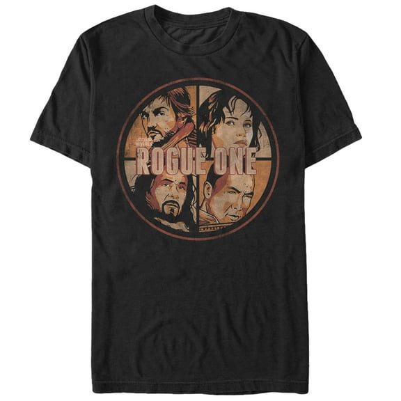 Men's Star Wars Rogue One Rebel Circle  Graphic Tee Black 5X Large