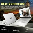 thumbnail image 5 of HP 14" HD Anti-Glare Laptop, Intel Processor N150, 8GB RAM, 288GB Storage(128GB SSD+160GB Docking Station Set), Intel Graphics, 1 Year Office 365, Fast Charge, Wi-Fi 6, Win 11 S, Silver, 5 of 9