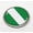 Metal Bezel, variant on BestLicensePlateFrames Nigeria Flag 3D Domed Car Emblem Sticker, Flexible Round Badge