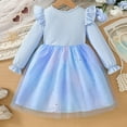 thumbnail image 6 of JCCXIN Girl Dress Girls Long Sleeve Star Printed Dress With Bow Detail Elegant Party Gown For And Autumn Lovely 4-5 Years, 6 of 9