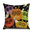 thumbnail image 1 of Toystoory Funda de almohada decorativa, decoración de Halloween, funda de almohada acogedora con patrón de calabaza, funda de cojín cuadrada para sofá, Decoración del hogar diecisiete SXYM42 Toystoory HA060851-17B, 1 of 6