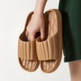 thumbnail image 5 of Yungyresw Slip On Slippers For Women Men Soft Lightweight Indoor Outdoor Casual Footwear Thick Sole Comfortable House Slippers Coffee 42, 5 of 6
