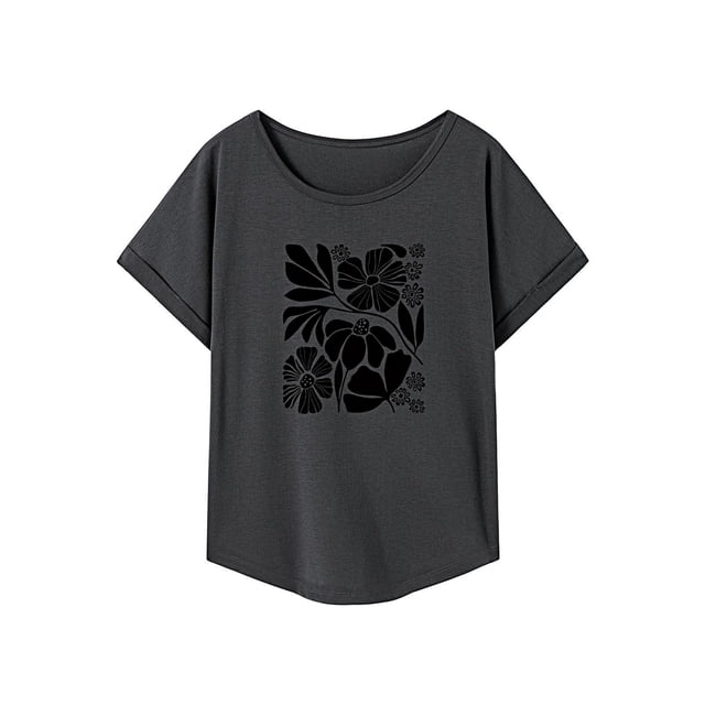 Camiseta para mujer Ropa de recuerdo de verano Camiseta con cuello redondo para senderismo y desplazamientos S