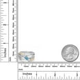 thumbnail image 6 of Gem Stone King 925 Silver and 10K Yellow Gold Moissanite and Swiss Blue Topaz and Lab Grown Diamond Engagement Ring for Women | 0.97 Cttw | Round 4MM | Birthstone | Size 6, 6 of 6