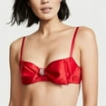 thumbnail image 2 of Victoria's Secret Lipstick Red Dream Angels Wicked Unlined Sheer Mesh & Bow Balconet Bra 36DDD NWT, 2 of 4