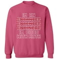 thumbnail image 2 of OXI Crewneck Sweatshirt - Im An Enganeer Good With Math,Basic Casual Sweatshirts for Men's and Women Fleece Sweatshirt Long Sleeve- Safety Pink X-Large, 2 of 2