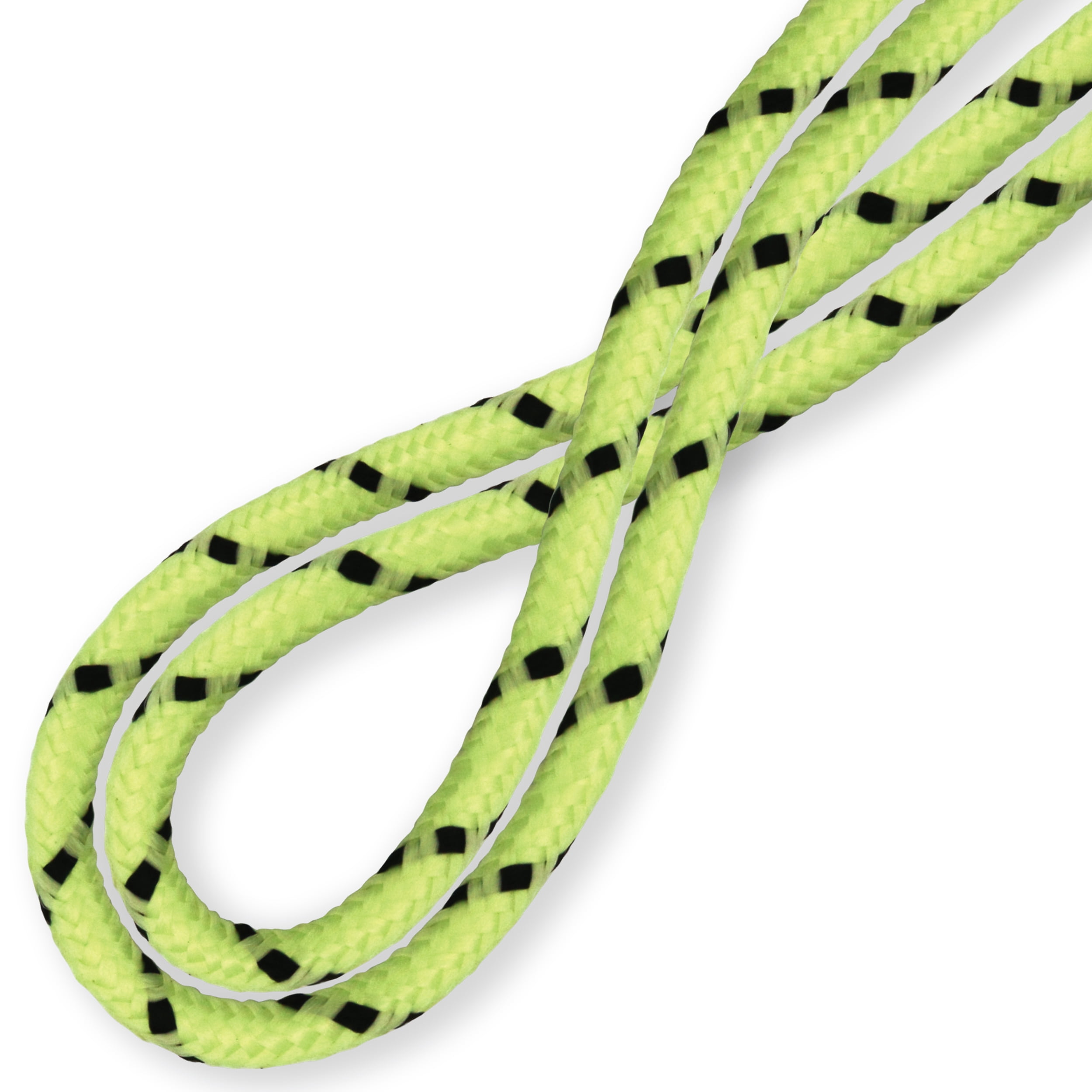 (3 pack) Hyper Tough 1/4 inch Glow-in-Dark Polypropylene Diamond-Braid Rope, 50 feet, Green