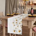 thumbnail image 2 of White Spring Floral 36 Inch Table Runner, Watercolor Daisy Vintage Flower Farmhouse Dresser Scarf Cotton & Linen Tablerunner for Dining/Kitchen Island/Holiday Party Décor Small 13" x 36", 2 of 9