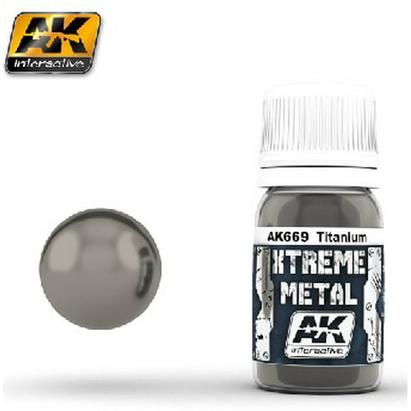 Xtreme Metal Titanium Metallic Paint 30ml Bottle