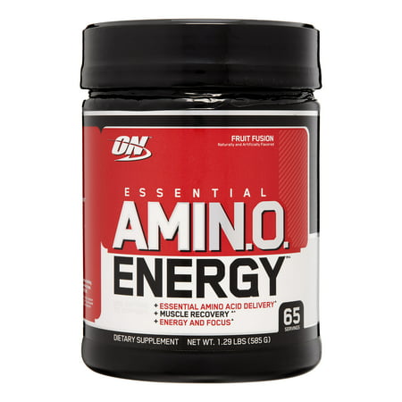 Optimum Nutrition Amino Energy Pre Workout + Essential Amino Acids Powder, Fruit Fusion, 65