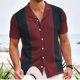thumbnail image 3 of Mens Camisas de Verano de Punto de Color Sólido Manga Corta Cuello de Vuelta, Ligero Casual Bajo las Camisas para Hombres, 3 of 8