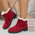 thumbnail image 5 of Winter Snow Boots for Women Suede Plush Fuzzy Warm Ankle Boots Casual Pull on Short Booties, 5 of 6