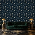thumbnail image 3 of Peel and Stick Wallpaper Mystical Cosmic Gold Stars Crystals Moon Sun Planet Wall Mural 17.7in x 9.8ft Self Adhesive Removable Wall Paper Renter Friendly Wallpaper for Nursery Bedroom Cabinets, 3 of 8