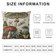 thumbnail image 5 of Fenyluxe Mushroom Pillow Covers Mushrooms Plants Butterfly Throw Pillow Cover Vintage Botanical Decorative Pillowcases for Living Room Couch Bed Sofa Outdoor 12x12in, 5 of 5