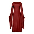 thumbnail image 6 of Azrian Deals Fashion Casual Round Neck Dress Long Sleeve Women Printed Women's Dress Long Dresses, 6 of 6