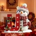 thumbnail image 4 of BingTong Snowman Christmas Ornaments, Cute Christmas Tree Letter Decoration Personalized Hanging Pendant, Indoor DIY Hanging Xmas Ornament U, 4 of 9