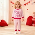 thumbnail image 2 of DHFJKG Baby Girl Clothes Toddlers Valentine's Day Outfits Printed Long Sleeve T-Shirts Pants Kids Lovely Outfit, 2 of 9
