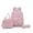 Pink, variant on HJYCHN Boy Backpack Heart Dot Print 3Pc Set Daypack with Lunch Tote Pencil Case Back to School Supplies for Kids Backpack for Girls Black