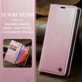 thumbnail image 6 of SaniMore for iPhone 15 Pro (6.1" 2023) Case, PU Leather Auto-magnet Full Protection Flip Kickstand Card & Cash Slots, Retro Shockproof Anti-fall Wallet Business Shell, Pink, 6 of 9
