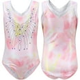 thumbnail image 2 of EFINNY Kids Gymnastics Sparkly Leotards Ballet Dancewear for Little, Big Girls with Shorts Headband, 2 of 8