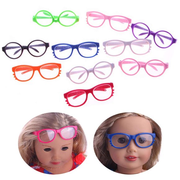 Gafas para muñecas FunPa Doll, 10 pares para muñecas de 18 pulgadas