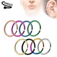 thumbnail image 2 of Seamless Piercing Rings Bendable Anodized Steel Multiple Colors 20G 18G 16G, 2 of 12