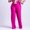 Hot Pink, variant on VSONTOR Plus Size Ladies Solid Color Straight Pants High Waist Elastic Slim Pants Suit Pants