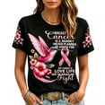 thumbnail image 3 of Mfakffe Breast Cancer Shirts for Women October Breast Cancer Awareness Short Sleeve Tee Pink Ribbon Print Crew Neck Casual T-Shirt for Breast Cancer Support, 3 of 5