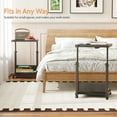 thumbnail image 4 of Hospital Bedside Table with Wheels Adjustable Height Sofa Side, Rolling Hospital Table, Mobile Computer Desk Laptop Table for Living Room, Bedroom & Office, Black, 4 of 8