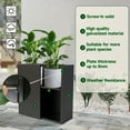 thumbnail image 4 of 24"x10"x24" Rectangular Planter Pots with Drainage Holes Removable Shelf Metal Steel Large Garden Pot for Outdoor Plants Tall Flower Vase Container for Yard Front Porch Patio Planter Box Decor, Black, 4 of 7