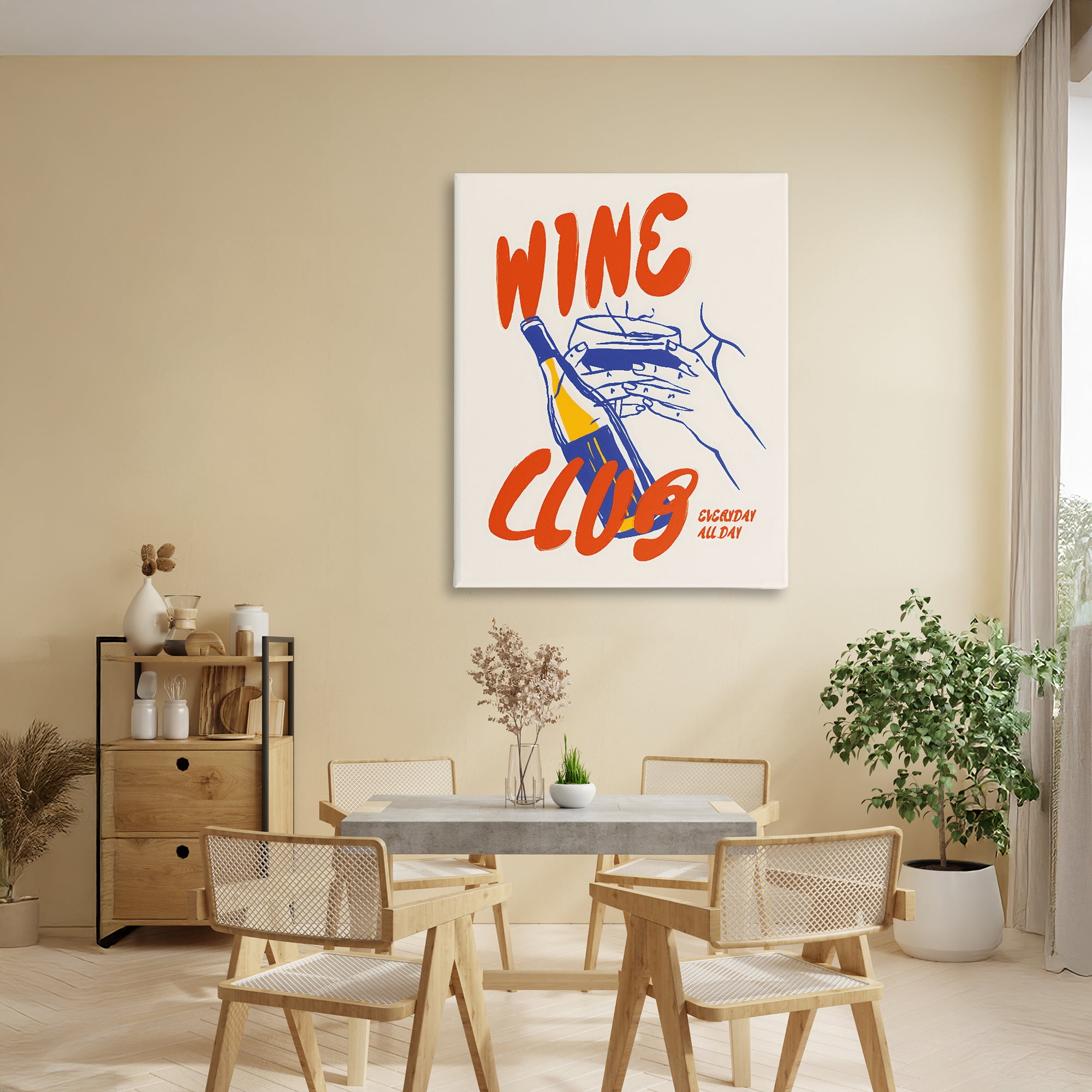 Stupell Industries Wine Club Every Day Canvas Wall Art, design by The Prints Vibe