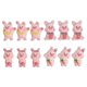 thumbnail image 2 of Mini Resin Charms 40Pcs Pig Shape DIY Pendant Kids Jewelry Making Occasion 2.6X1.8X0.3CM Pink Creative Accessories, 2 of 5